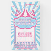 ピンクおよび青いカーニバルのパーティーの旗 横断幕 (縦)