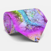 ピンクおよび青い人魚のうたた寝のタイ ネクタイ (ロール)