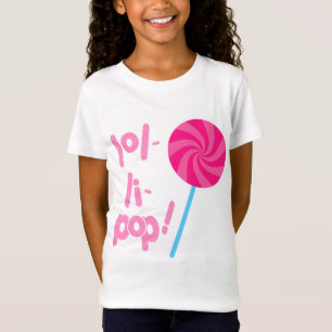 ピンクおよび青い棒つきキャンデー Tシャツ