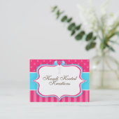 ピンクおよび青い気球 名刺 (スタンド正面)