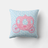 ピンクおよび青のおとぎ話キャリッジデザイン クッション (裏面)