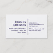 ピンクおよび青のグリッターの星 名刺 (裏面)