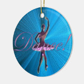 ピンクおよび青緑のバレリーナのオーナメント セラミックオーナメント (左)