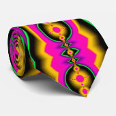 ピンクおよび黄色いパネル ネクタイ (ロール)