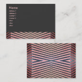 ピンクおよび黒いジグザグ形 名刺 (正面/裏面)