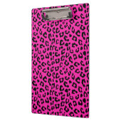 ピンクおよび黒いヒョウのプリント クリップボード (左)