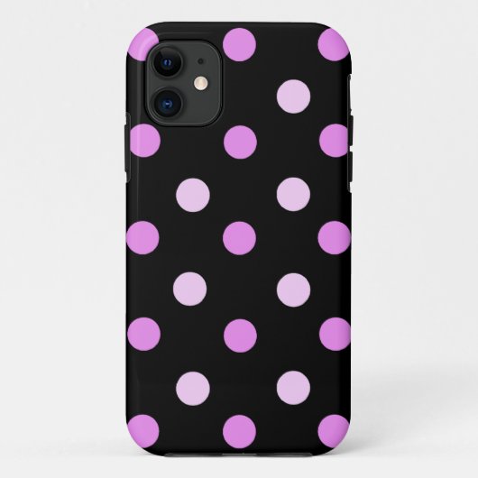 ピンクおよび黒いポルカのiPhone 5の箱 Case-Mate iPhoneケース (裏面)