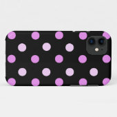 ピンクおよび黒いポルカのiPhone 5の箱 Case-Mate iPhoneケース (裏面(横))