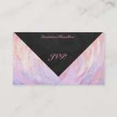 ピンクおよび黒いモノグラム 名刺 (裏面)
