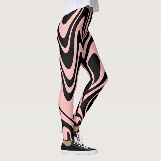ピンクおよび黒いレギンス レギンス (右)