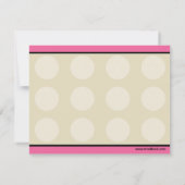 ピンクおよび黒い女の子ATVのライダーのメッセージカード 招待状 (裏面)