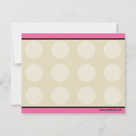 ピンクおよび黒い女の子ATVのライダーのメッセージカード 招待状 (裏面)