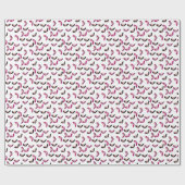 ピンクおよび黒い小剣のハイヒールの包装紙 ラッピングペーパー (フラット)