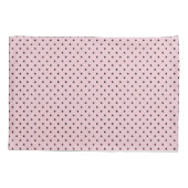 ピンクおよび黒い水玉模様の枕箱 枕カバー (裏面)