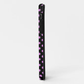 ピンクおよび黒い色の水玉模様 Case-Mate iPhoneケース (裏面/左)
