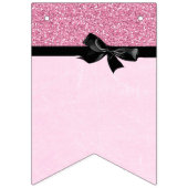 ピンクおよび黒のパーティーの旗 バンティングフラッグ (第1の旗)