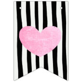 ピンクおよび黒のパーティーの旗 バンティングフラッグ (第3の旗)