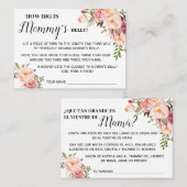 ピンクお母さんベリーゲームのバイリンガルカードはどれくらい大きい プレイスカード (正面/裏面)