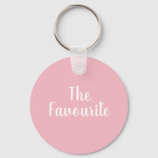 ピンクお気に入りののキーリング キーホルダー (正面)