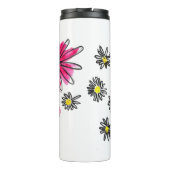 ピンクお洒落と白の花 タンブラー (裏面)