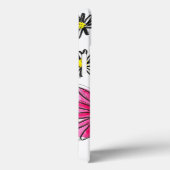 ピンクお洒落と白の花 Case-Mate iPhoneケース (裏面 / 右)