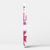 ピンクお洒落と白の花 Case-Mate iPhoneケース (裏面 / 左)