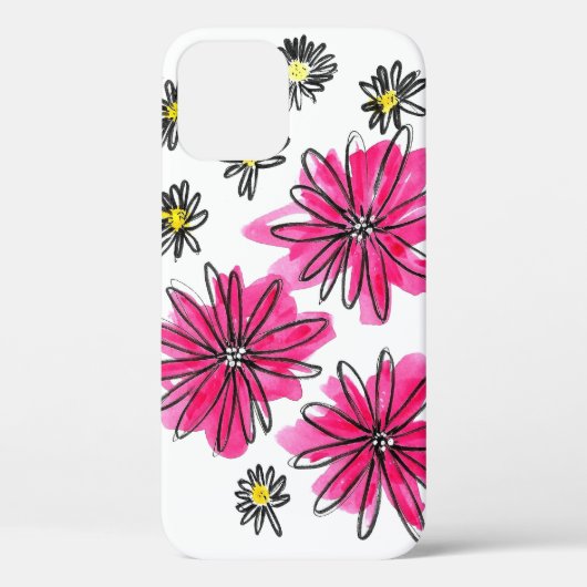 ピンクお洒落と白の花 Case-Mate iPhoneケース (裏面)