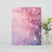 ピンクお洒落と紫の背景スクラップブック紙 (スタンド正面)