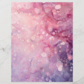 ピンクお洒落と紫の背景スクラップブック紙 (正面)