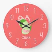 ピンクお洒落と緑の蝶