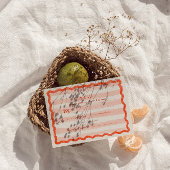 ピンクお洒落と赤のウェディングRSVPカード 出欠カード