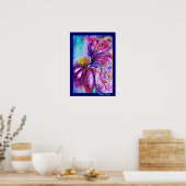 ピンクお洒落と金ゴールドのキラキラした可愛い妖精 ポスター (キッチン)