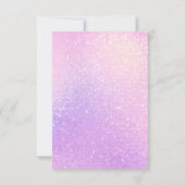 ピンクお洒落と金ゴールドの赤ちゃんシャワー サンキューカード (裏面)