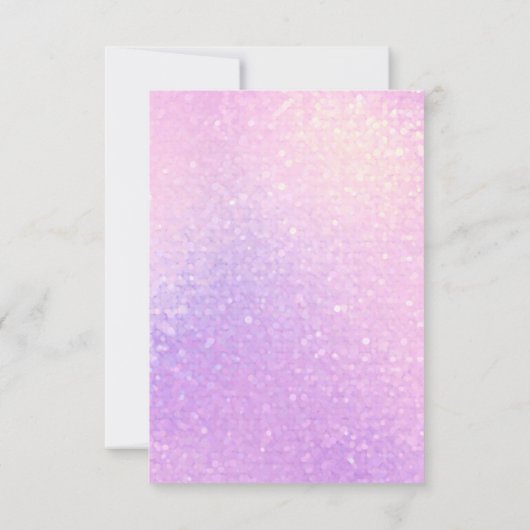 ピンクお洒落と金ゴールドの赤ちゃんシャワー サンキューカード (裏面)