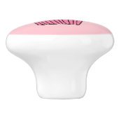 ピンクお洒落のカップケーキさくらんぼ付きトップ セラミックノブ (側面)