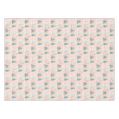 ピンクお洒落のクリスマスツリー テーブルクロス (正面(横))