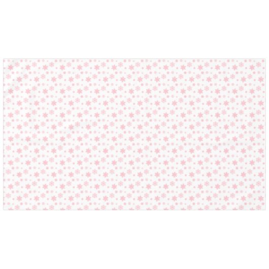 ピンクお洒落のスノーフレーク模様 テーブルクロス (正面(横))
