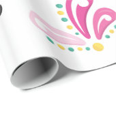 ピンクお洒落のフラミンゴ模様 ラッピングペーパー (ロールコーナー)