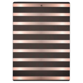 ピンクお洒落のボスストライプのレディ クリップボード (裏面)