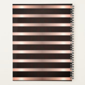 ピンクお洒落のボスストライプのレディ プランナー手帳 (裏面)