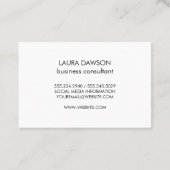 ピンクお洒落のモノグラムの円とストライプ 名刺 (裏面)