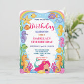 ピンクお洒落の人魚の虹の誕生日パーティー セーブザデート (スタンド正面)