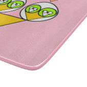 ピンクお洒落の可愛いハート カッティングボード (角)