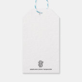 ピンクお洒落の可愛いハート ギフトタグ (裏面)