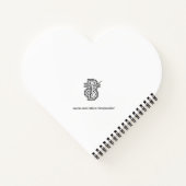 ピンクお洒落の可愛いハート ノートブック (裏面)