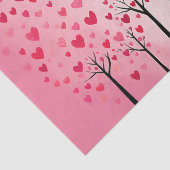 ピンクお洒落の愛のハートデコパージュ付き黒猫 薄葉紙 (詳細)