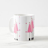 ピンクお洒落の木 コーヒーマグカップ (正面左)