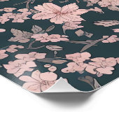 ピンクお洒落の桜パターン ポスター (コーナー)