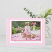 ピンクお洒落の水色のナツクラッカーバレエ写真 シーズンカード (スタンド正面)