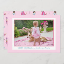 ピンクお洒落の水色のナツクラッカーバレエ写真